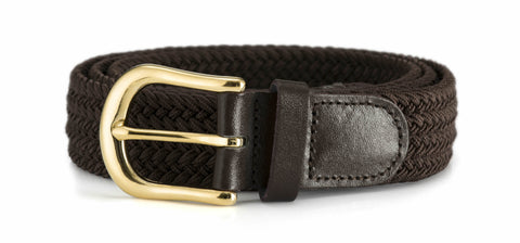 30mm Stretch Belt with Gold Coloured Buckle