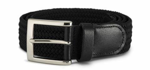 35mm Stretch Belt with Silver Coloured Buckle