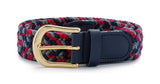 30mm Multicoloured Stretch Belt with Gold Coloured Buckle