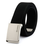 38mm Strong Black Nylon Webbing Belt with Automatic Buckle - One Size